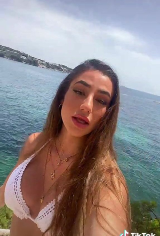 5. Sexy Lola Moreno Marco in White Bikini Top at the Beach