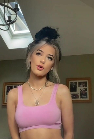Sexy Lauren Kearns in Pink Crop Top
