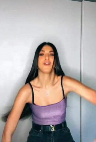 3. Sexy Elisa Maino in Purple Top