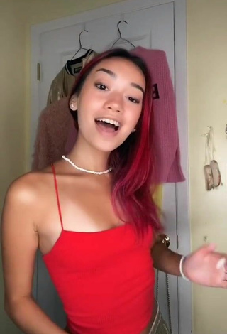 Hot Baylee Christine in Red Top