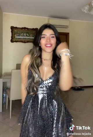 3. Sexy Melissa Tejada in Silver Dress