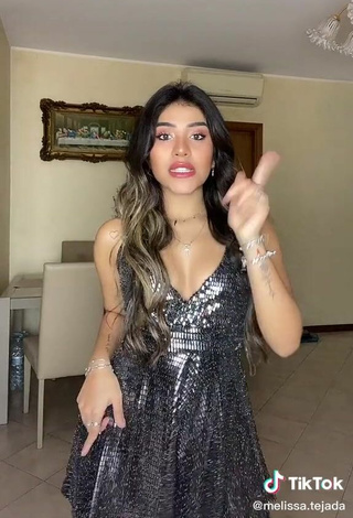 4. Sexy Melissa Tejada in Silver Dress