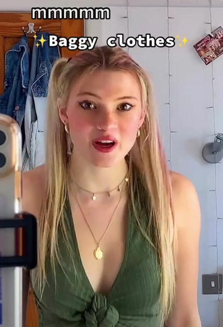 3. Sexy Melody Snook in Green Crop Top
