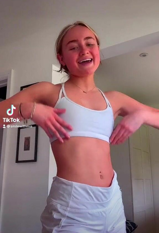 Sexy Mia Ruby in White Crop Top