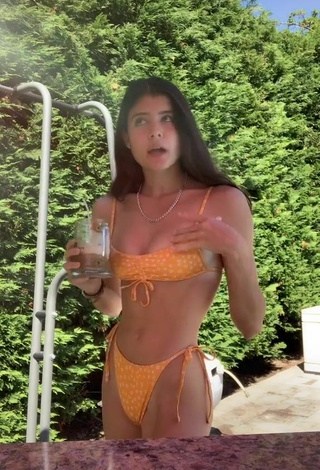 3. Beautiful Nicole Johnson in Sexy Orange Bikini