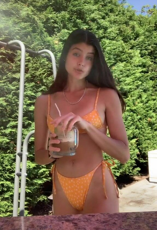 5. Beautiful Nicole Johnson in Sexy Orange Bikini