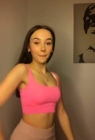 2. Sexy Nicole Sto in Pink Crop Top