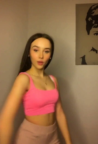 3. Sexy Nicole Sto in Pink Crop Top