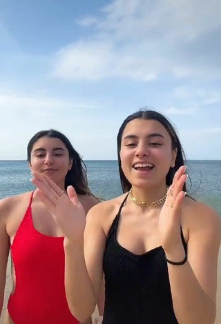 3. Sexy Nour and Fatma Daghbouj in Swimsuit at the Beach