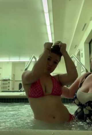 5. Cute Starann Gibson in Red Bikini at the Swimming Pool