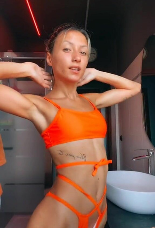 3. Beautiful Martina Picardi in Sexy Orange Bikini