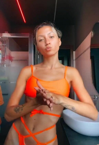 5. Beautiful Martina Picardi in Sexy Orange Bikini