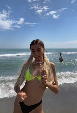 5. Sexy Martina Picardi in Bikini Top at the Beach