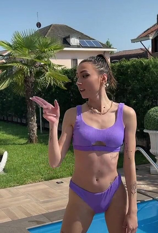 2. Sexy Martina Picardi in Purple Bikini