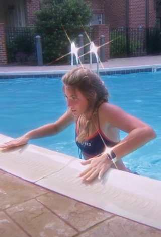 Cute Rebecca Wilhoit in Bikini at the Swimming Pool
