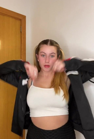 6. Hottie Judith Arias Shows Cleavage in White Crop Top