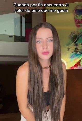 Sexy Judith Arias Shows Cleavage in Black Tube Top