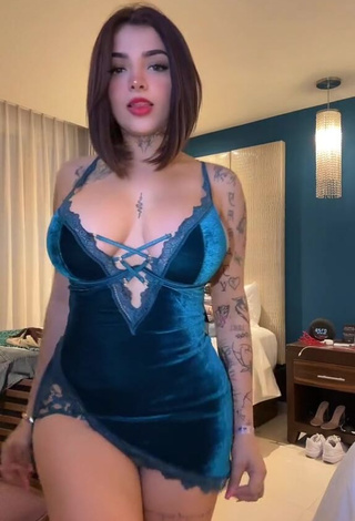Karely Ruiz Shows Cleavage in Sexy Dress