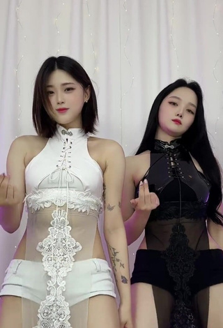 4. Lovely Yu Baek-hap in Black Crop Top