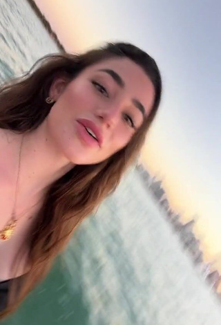 5. Sensual Lola Moreno Marco Shows Cleavage in Black Bikini Top