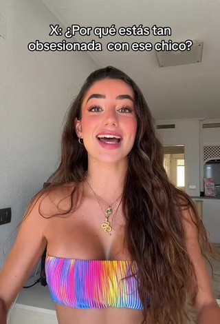 3. Cute Lola Moreno Marco Shows Cleavage in Bikini Top