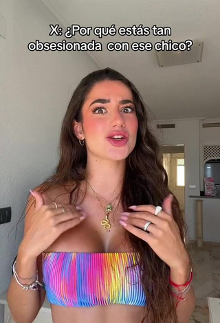 4. Cute Lola Moreno Marco Shows Cleavage in Bikini Top