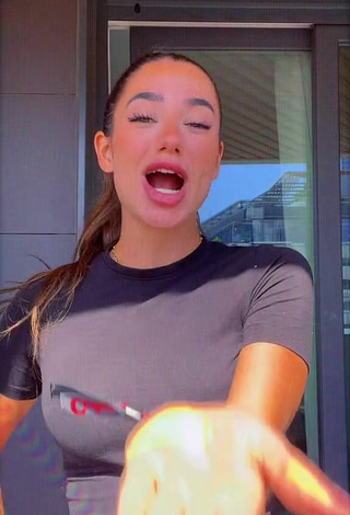 5. Amazing Lola Moreno Marco in Hot Black Crop Top