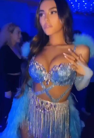 2. Cute Madison Beer Shows Cleavage in Dress