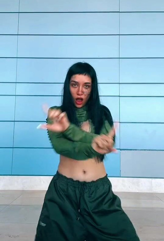 6. Sweet Maria Becerra Shows Cleavage in Cute Crop Top