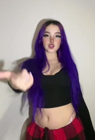 Mariana Ayala Shows Cleavage in Erotic Black Crop Top
