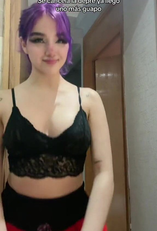 Wonderful Mariana Ayala Shows Cleavage in Black Crop Top
