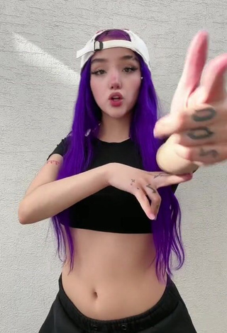 Amazing Mariana Ayala in Hot Black Crop Top