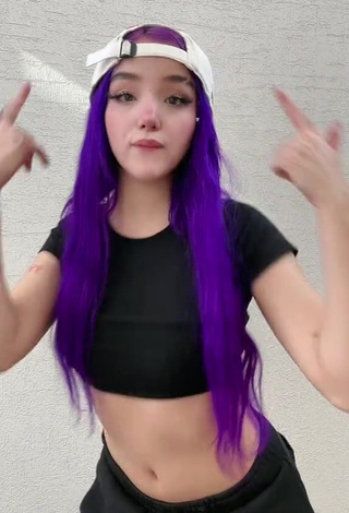 2. Amazing Mariana Ayala in Hot Black Crop Top