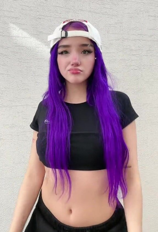 3. Amazing Mariana Ayala in Hot Black Crop Top