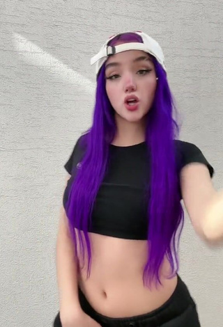 4. Amazing Mariana Ayala in Hot Black Crop Top