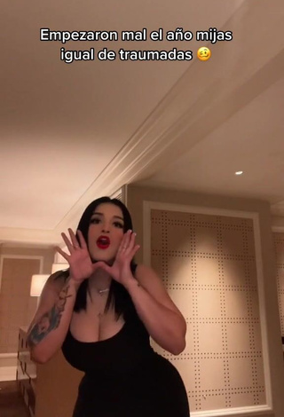 4. Marlene Santana Shows Cleavage in Erotic Black Dress