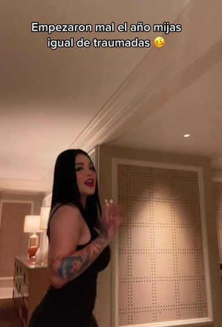 5. Marlene Santana Shows Cleavage in Erotic Black Dress