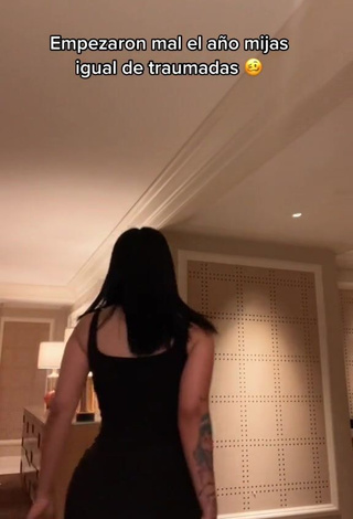 6. Marlene Santana Shows Cleavage in Erotic Black Dress