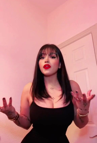 Magnificent Marlene Santana Shows Cleavage in Black Dress