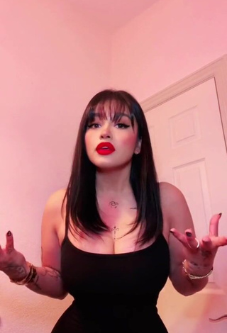 2. Magnificent Marlene Santana Shows Cleavage in Black Dress