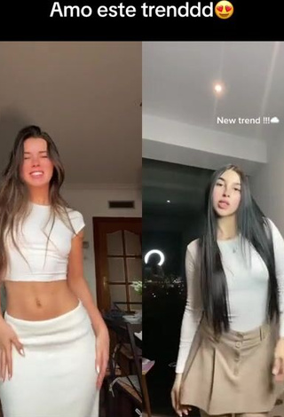 Breathtaking Mar Lucas Vilar in White Crop Top