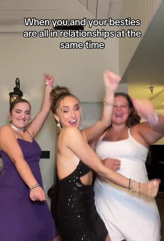 5. Sexy McKenzi Brooke Shows Cleavage in Black Dress