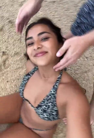 6. Attractive Sienna Mae Gomez Shows Cleavage in Bikini at the Beach