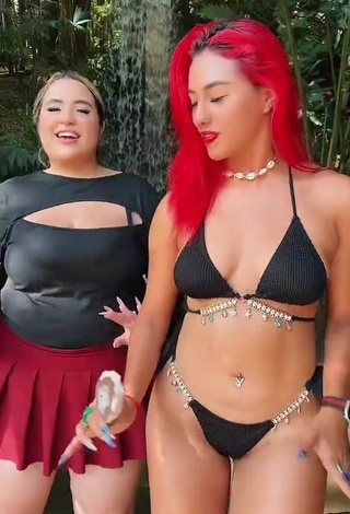5. Hottest Maleja Rodriguez Shows Cleavage in Black Top