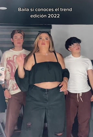 2. Maleja Rodriguez Looks Pretty in Black Crop Top