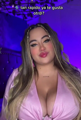 3. Maleja Rodriguez Shows Cleavage in Cute Pink Crop Top