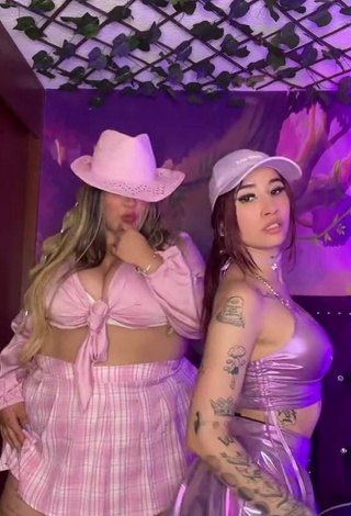 4. Magnificent Maleja Rodriguez Shows Cleavage in Pink Crop Top and Bouncing Breasts