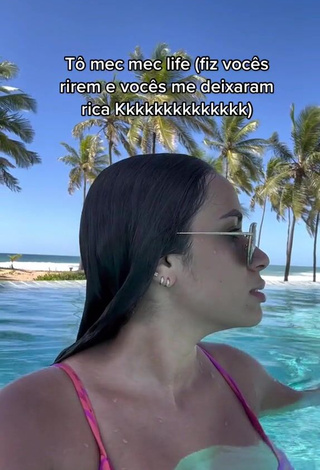 Sexy Açucena Guirra Shows Cleavage in Bikini Top