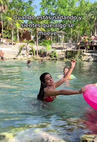 4. Tammy Parra Shows Cleavage in Seductive Red Bikini Top