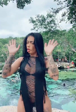 Pretty Mirella xbadmix Shows Cleavage in See Through Bikini